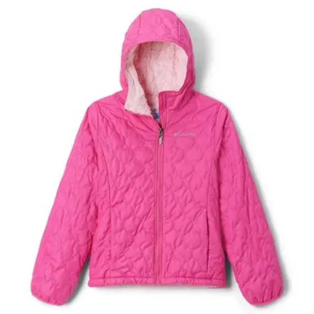 NWT Columbia Girls Bella Plush Jacket- Pink Ice/ Pink Orchid
